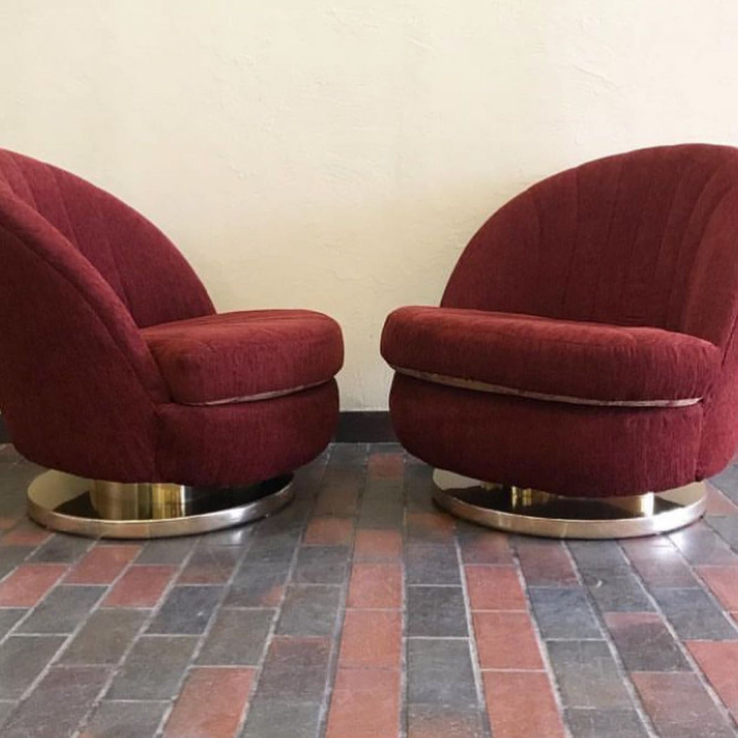 SOLD • Milo Baughman Swivel Chairs