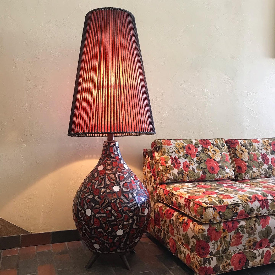 SOLD • Large Chalvignac Mosaic Lamp