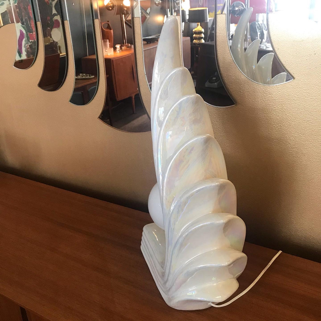 SOLD • 80s Deco Angel Wing Lamp