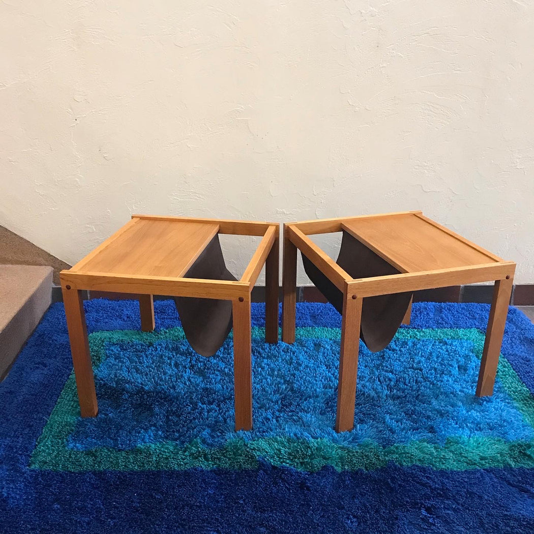 SOLD • Teak Magazine Rack Table