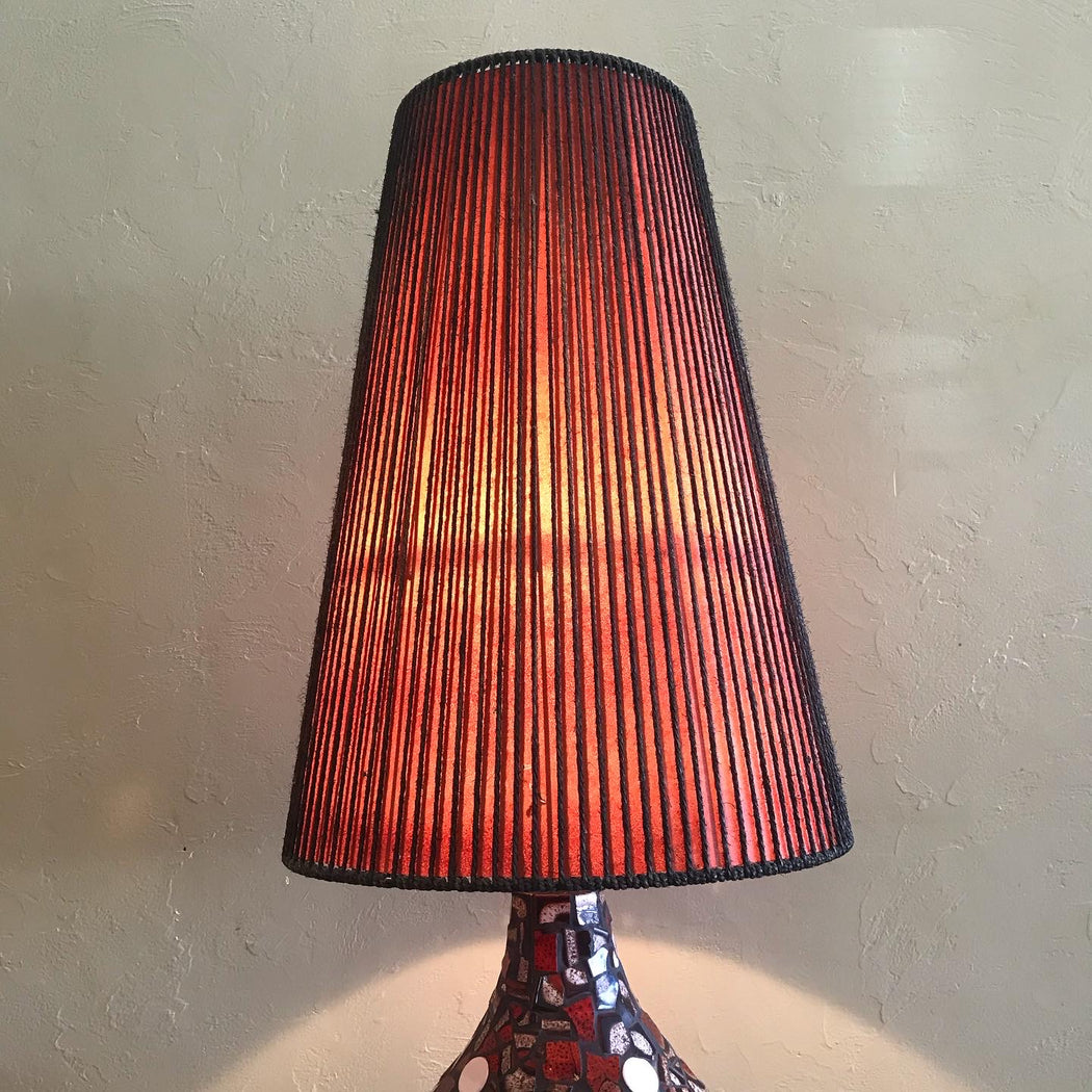 SOLD • Large Chalvignac Mosaic Lamp