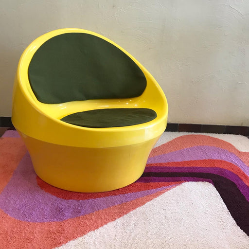 SOLD • Yellow Mod Fibreglass Chair