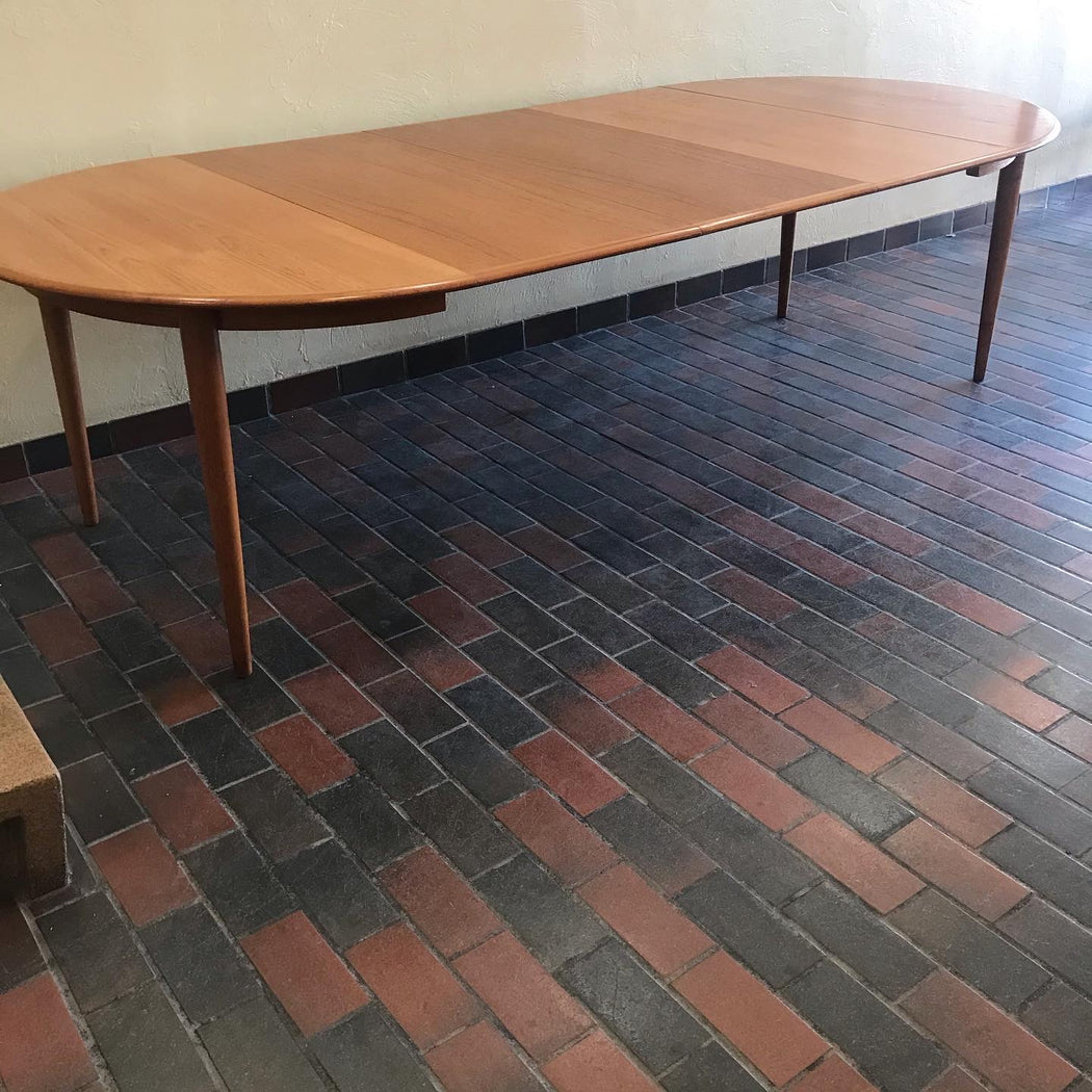 SOLD • Teak Dining Table with 3 Leafs