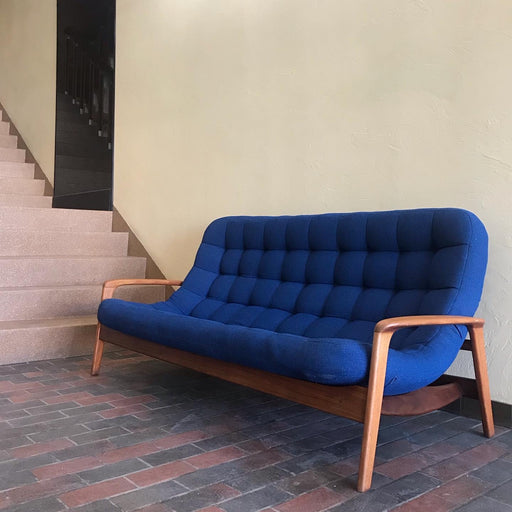 SOLD • Blue R. Huber Scoop Sofa